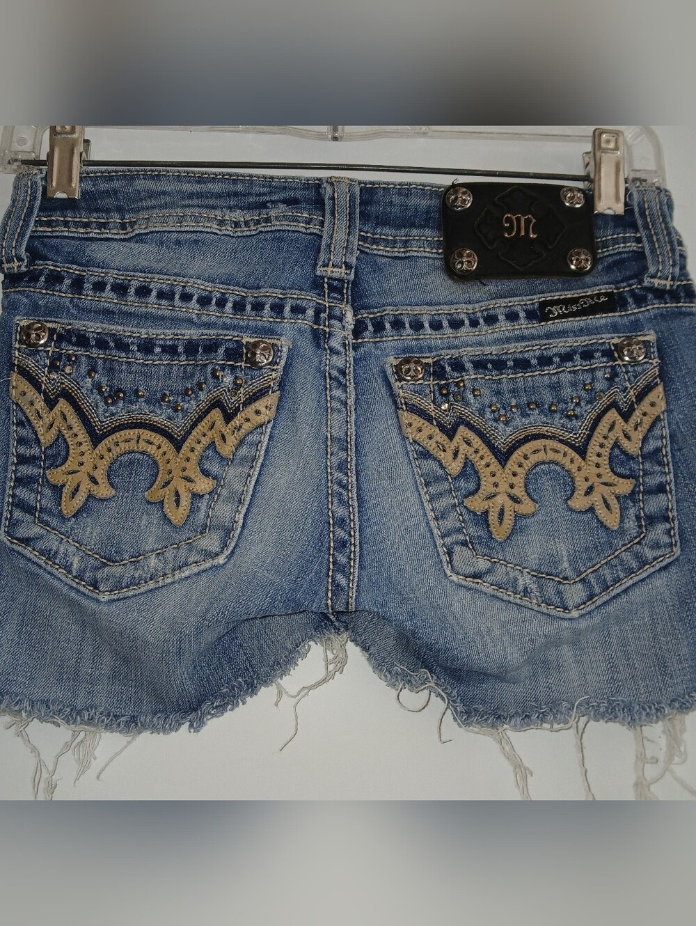 Miss Me 25 Cut Off Shorts Denim Shorts Medium Washed Frayed